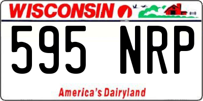 WI license plate 595NRP