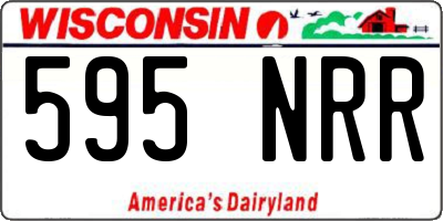 WI license plate 595NRR