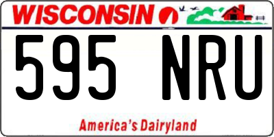 WI license plate 595NRU