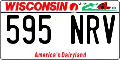 WI license plate 595NRV