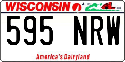 WI license plate 595NRW