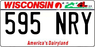 WI license plate 595NRY