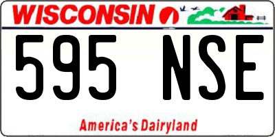 WI license plate 595NSE