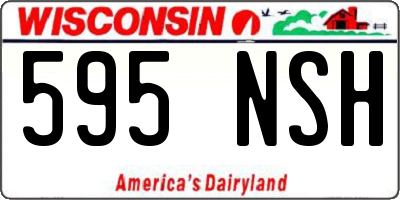 WI license plate 595NSH