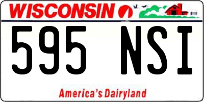 WI license plate 595NSI