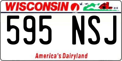 WI license plate 595NSJ