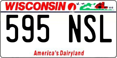 WI license plate 595NSL