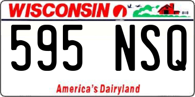 WI license plate 595NSQ