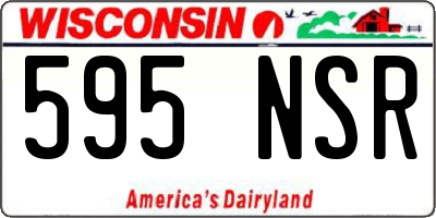 WI license plate 595NSR
