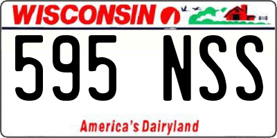 WI license plate 595NSS