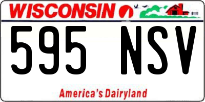 WI license plate 595NSV