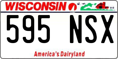 WI license plate 595NSX
