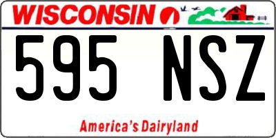 WI license plate 595NSZ