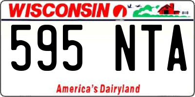 WI license plate 595NTA