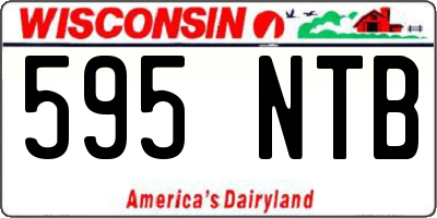WI license plate 595NTB