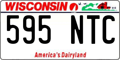 WI license plate 595NTC