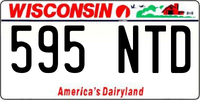 WI license plate 595NTD
