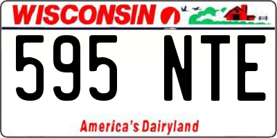 WI license plate 595NTE
