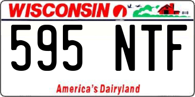 WI license plate 595NTF