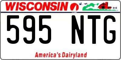WI license plate 595NTG