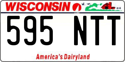 WI license plate 595NTT