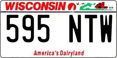 WI license plate 595NTW