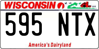 WI license plate 595NTX