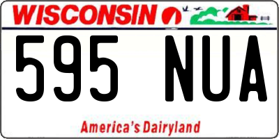 WI license plate 595NUA