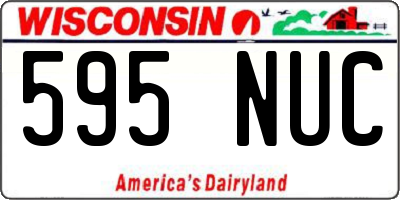 WI license plate 595NUC