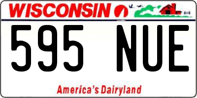 WI license plate 595NUE