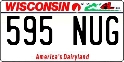 WI license plate 595NUG