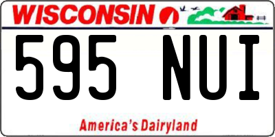 WI license plate 595NUI