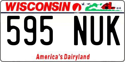 WI license plate 595NUK