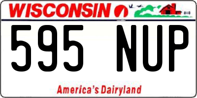 WI license plate 595NUP