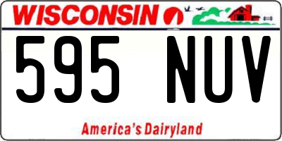 WI license plate 595NUV