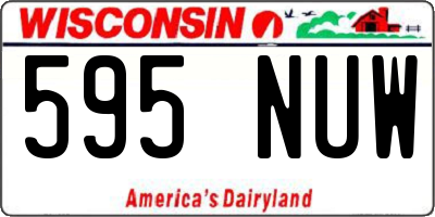 WI license plate 595NUW