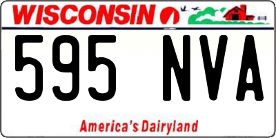 WI license plate 595NVA