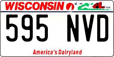 WI license plate 595NVD