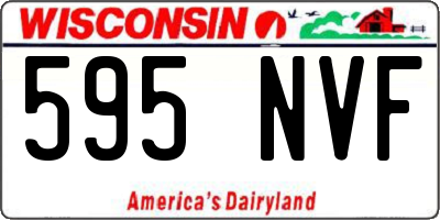 WI license plate 595NVF