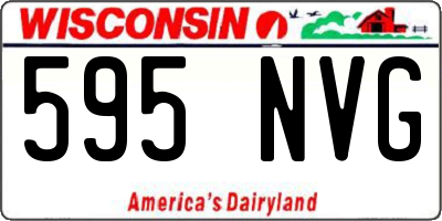 WI license plate 595NVG