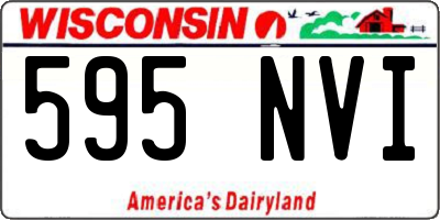 WI license plate 595NVI