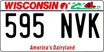 WI license plate 595NVK