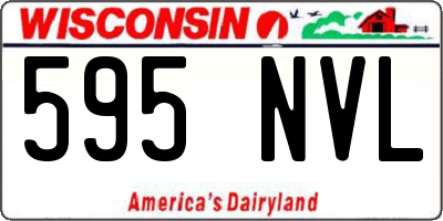 WI license plate 595NVL