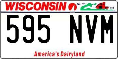 WI license plate 595NVM