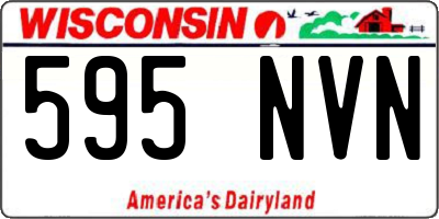 WI license plate 595NVN
