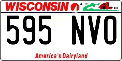 WI license plate 595NVO