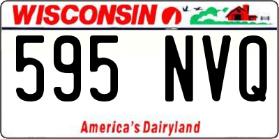 WI license plate 595NVQ