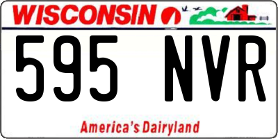 WI license plate 595NVR