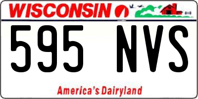 WI license plate 595NVS