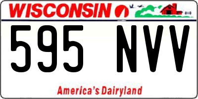 WI license plate 595NVV